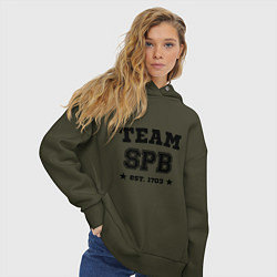 Толстовка оверсайз женская Team SPB est. 1703, цвет: хаки — фото 2