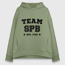Толстовка оверсайз женская Team SPB est. 1703, цвет: авокадо