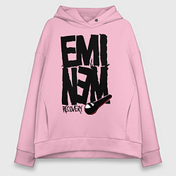Толстовка оверсайз женская Eminem recovery, цвет: светло-розовый