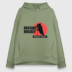 Женское худи оверсайз Russian hockey