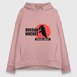 Женское худи оверсайз Russian hockey