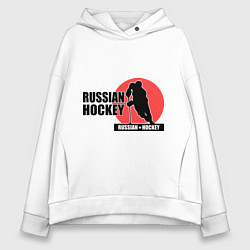 Женское худи оверсайз Russian hockey