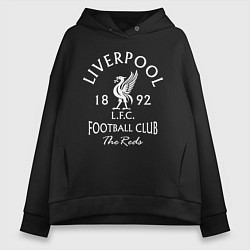 Толстовка оверсайз женская Liverpool: Football Club, цвет: черный