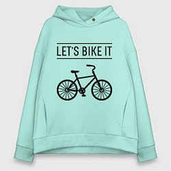 Толстовка оверсайз женская Lets bike it, цвет: мятный