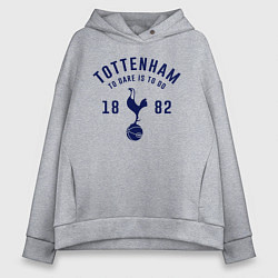 Толстовка оверсайз женская FC Tottenham 1882, цвет: меланж