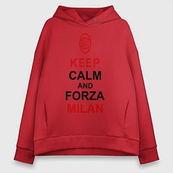 Женское худи оверсайз Keep Calm & Forza Milan