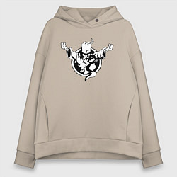 Женское худи оверсайз Thunderdome logo