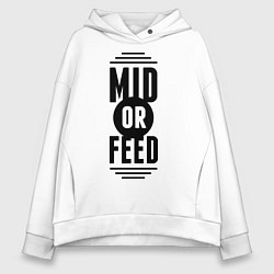 Женское худи оверсайз Mid or feed