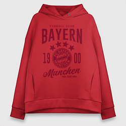 Толстовка оверсайз женская Bayern Munchen 1900, цвет: красный