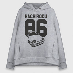 Женское худи оверсайз Toyota AE86 Hachiroku