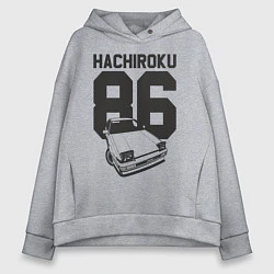 Женское худи оверсайз Toyota AE86 Hachiroku