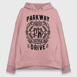 Толстовка оверсайз женская Parkway Drive: Australia, цвет: пыльно-розовый