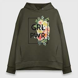 Женское худи оверсайз GRL PWR