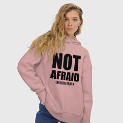 Толстовка оверсайз женская Not Afraid, цвет: пыльно-розовый — фото 2