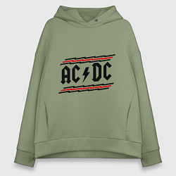 Толстовка оверсайз женская AC/DC Voltage, цвет: авокадо