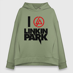 Женское худи оверсайз I love Linkin Park