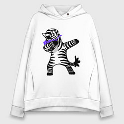 Толстовка оверсайз женская Zebra DAB, цвет: белый