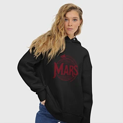 Толстовка оверсайз женская Mars, цвет: черный — фото 2