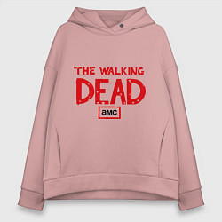 Толстовка оверсайз женская The walking Dead AMC, цвет: пыльно-розовый