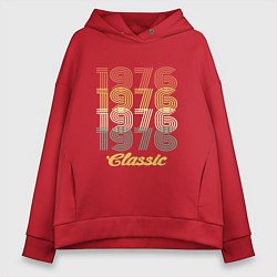 Толстовка оверсайз женская 1976 Classic, цвет: красный