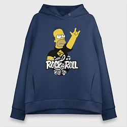 Толстовка оверсайз женская Rock n Roll, цвет: тёмно-синий