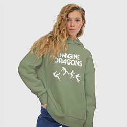 Толстовка оверсайз женская IMAGINE DRAGONS, цвет: авокадо — фото 2