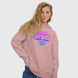 Толстовка оверсайз женская BRAWL STARS, цвет: пыльно-розовый — фото 2