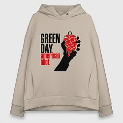 Женское худи оверсайз Green Day: American idiot