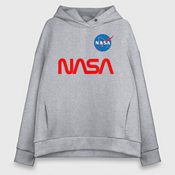 Толстовка оверсайз женская Nasa mania, цвет: меланж