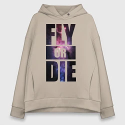 Женское худи оверсайз Fly or Die: Space