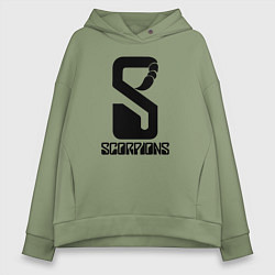 Женское худи оверсайз Scorpions logo