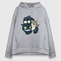 Женское худи оверсайз Tardis Totoro