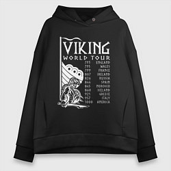 Женское худи оверсайз Viking world tour