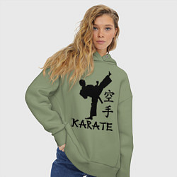 Толстовка оверсайз женская Karate craftsmanship, цвет: авокадо — фото 2