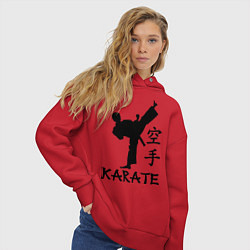 Толстовка оверсайз женская Karate craftsmanship, цвет: красный — фото 2