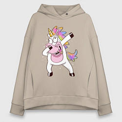 Женское худи оверсайз Dabbing Unicorn