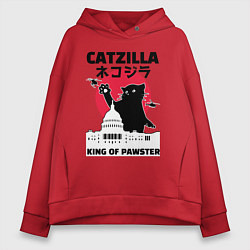 Женское худи оверсайз Catzilla King of Pawster