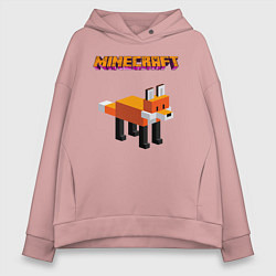 Женское худи оверсайз Minecraft - лиса