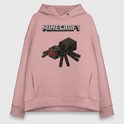 Толстовка оверсайз женская Minecraft, цвет: пыльно-розовый