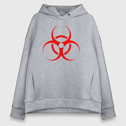 Толстовка оверсайз женская BIOHAZARD, цвет: меланж