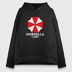 Толстовка оверсайз женская UMBRELLA CORP, цвет: черный