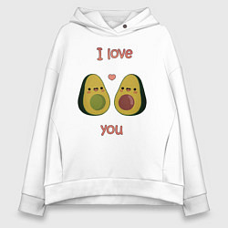 Толстовка оверсайз женская AVOCADO LOVE, цвет: белый