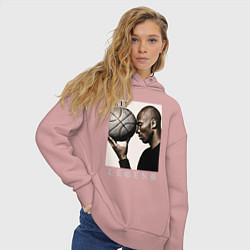 Толстовка оверсайз женская Kobe - RIP Legend, цвет: пыльно-розовый — фото 2