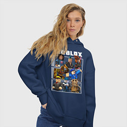 Толстовка оверсайз женская ROBLOX, цвет: тёмно-синий — фото 2