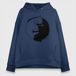 Женское худи оверсайз Инь-Янь Коты