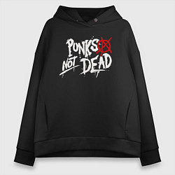 Женское худи оверсайз Punks not dead