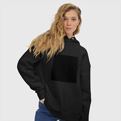 Толстовка оверсайз женская ЧЕРНЫЙ КВАДРАТ, цвет: черный — фото 2