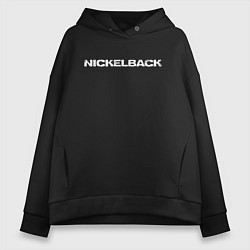 Толстовка оверсайз женская Nickelback, цвет: черный