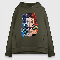 Женское худи оверсайз KIMETSU NO YAIBA