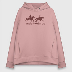 Толстовка оверсайз женская Westworld, цвет: пыльно-розовый